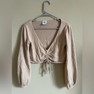 neutral tan princess polly long sleeve top